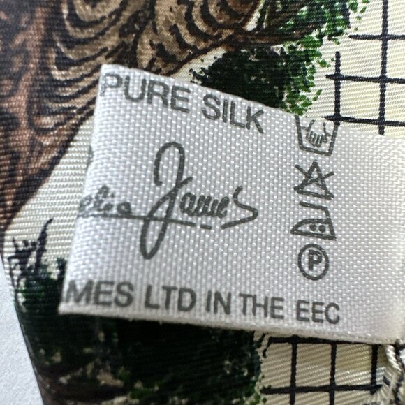 Cornelia James Silk Scarf Pheasants Birds Print Made in England Luxury Square - Picture 12 of 15